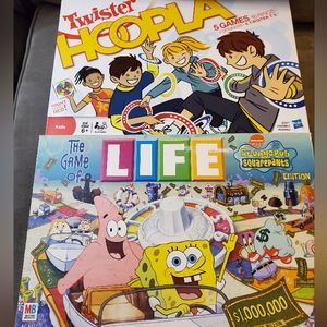 Classic Board Games Life and Hoopka Twister